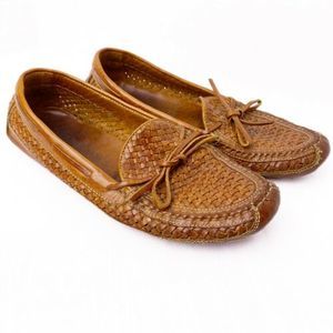 Cole Haan Driving Loafer Flat Women 8.5B  Brown Leather Slip On Casual F1510